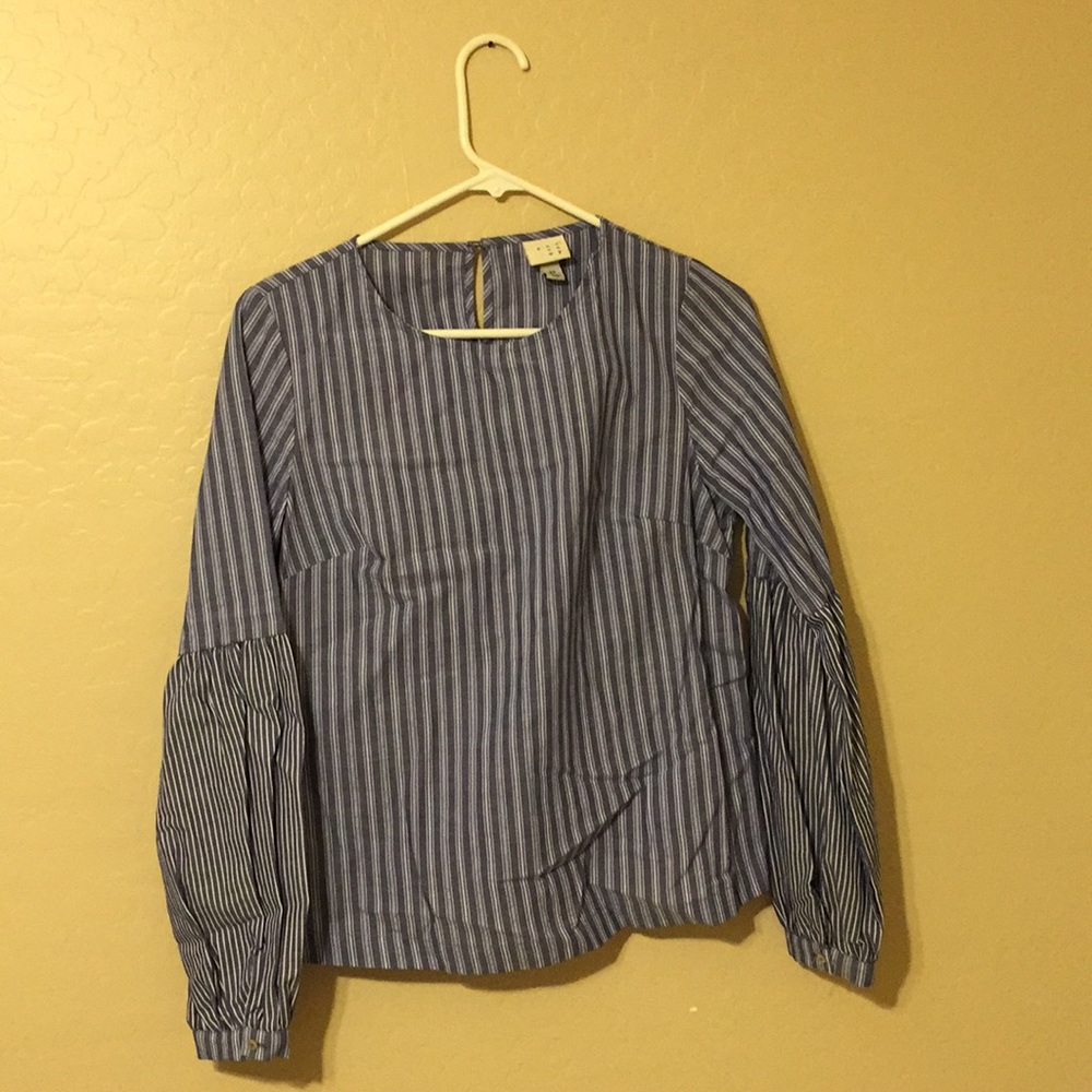 Blue pin striped blouse